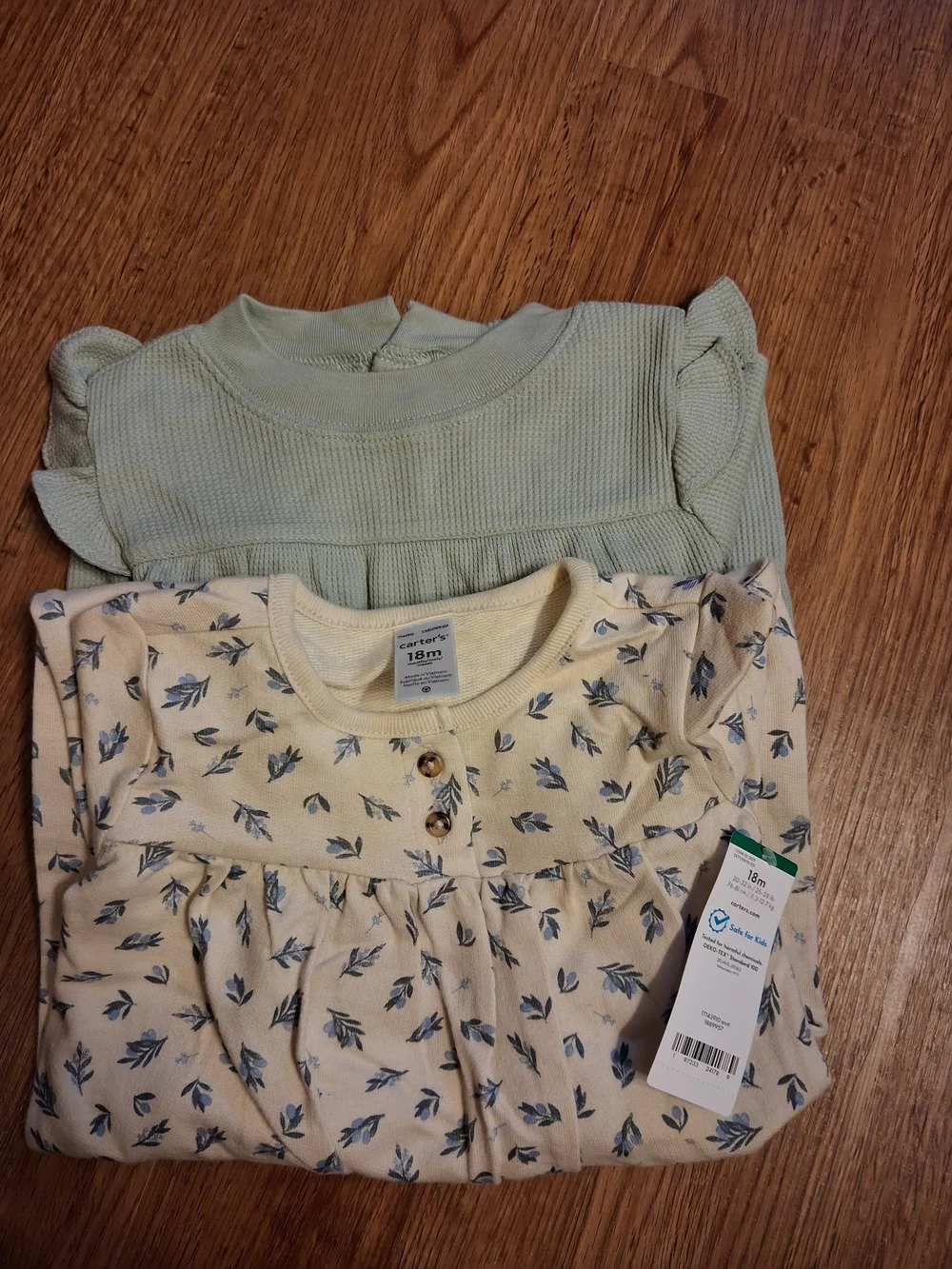 NWT Carter's Baby Girl 12-18M Romper 2-Pack Sage Floral
